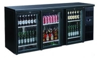 3 Door Black Bar Fridge