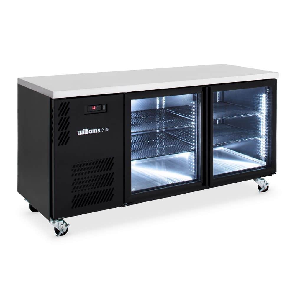 Black Two Door Bar Fridge