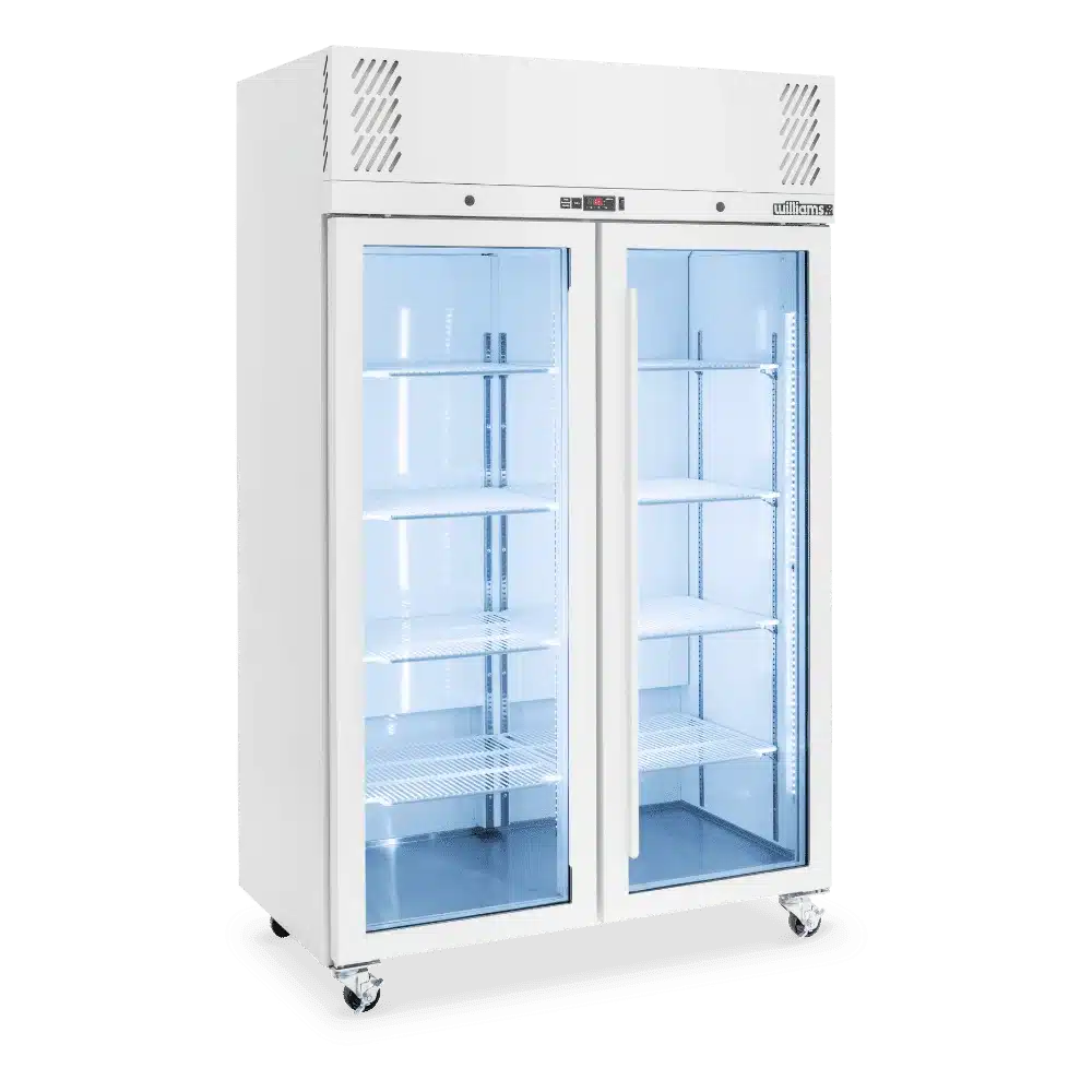 White Two Glass Door Fridge